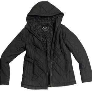 HFX Ladies Black Quilted Winter Coat Size Medium
